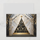 Art Deco Weihnachtsbaum Postkarte (Vorne/Hinten)