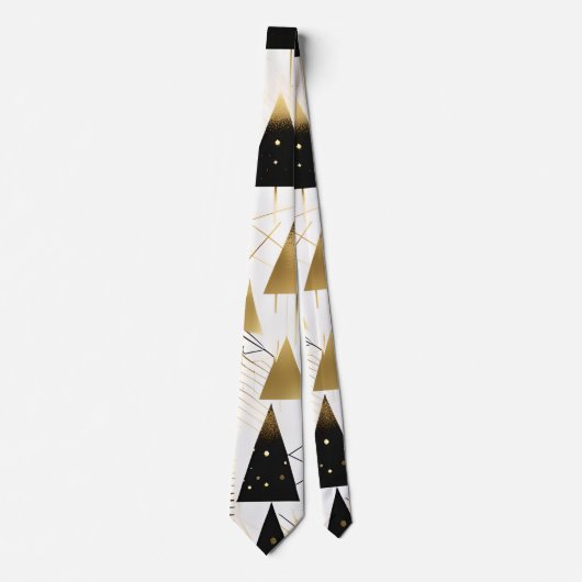 Art Deco Weihnachtsbäume binden Krawatte (Vorderseite)