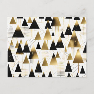 Art Deco Weihnachtsbäume Postkarte