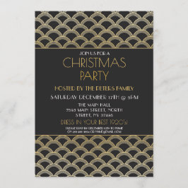 Art-Deco-Weihnachtsgatsby-Party Einladung der 1920