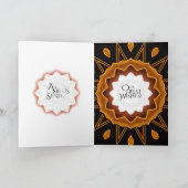 Art Deco Weihnachtsgrußkarte Karte (Innenseite)