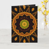 Art Deco Weihnachtsgrußkarte Karte (Gelbe Blume)