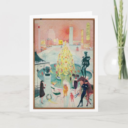 Art Deco Weihnachtsmalerei von Florine Stettheimer Karte (Vorderseite)