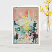 Art Deco Weihnachtsmalerei von Florine Stettheimer Karte (Gelbe Blume)