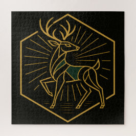 Art Deco Weihnachtsrentier Puzzle