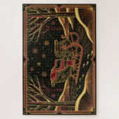 Art Deco Weihnachtsschlitten Puzzle (Vertikal)