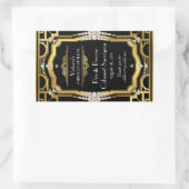 Art Deco Weinflaschen Rechteckiger Aufkleber (Tasche)