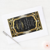 Art Deco Weinflaschen Rechteckiger Aufkleber (Umschlag)