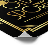 Art Deco WELCOME OLD SPORTS signieren Poster (Ecke)