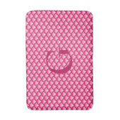 Art-Deco-Wellenmuster - Fuchsia und Korallen Badematte (Vorderseite Vertikal)