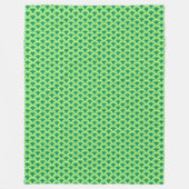 Art Deco Wellenmuster - Jade grün Fleecedecke (Vorderseite)