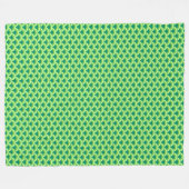 Art Deco Wellenmuster - Jade grün Fleecedecke (Vorderseite (Horizontal))