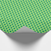 Art Deco Wellenmuster - Jade grün Geschenkpapier (Ecke)
