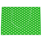 Art Deco Wellenmuster - Jade grün Große Geschenktüte (Vorderseite)