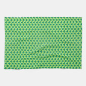 Art Deco Wellenmuster - Jade grün Handtuch (Horizontal)