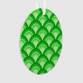 Art Deco Wellenmuster - Jade grün Ornament (Vorderseite)