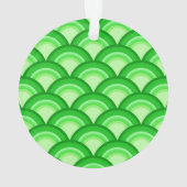 Art Deco Wellenmuster - Jade grün Ornament (Rückseite)