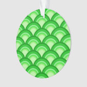 Art Deco Wellenmuster - Jade grün Ornament (Vorderseite)