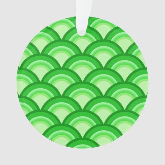 Art Deco Wellenmuster - Jade grün Ornament (Vorderseite)