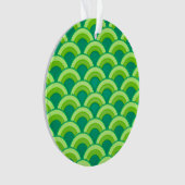 Art Deco Wellenmuster - Jade grün Ornament (Vorderseite)