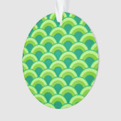 Art Deco Wellenmuster - Jade grün Ornament (Vorderseite)