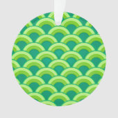 Art Deco Wellenmuster - Jade grün Ornament (Vorderseite)