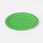 Art Deco Wellenmuster - Jade grün Pappteller (Schrägansicht)