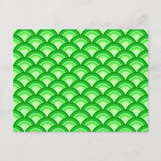 Art Deco Wellenmuster - Jade grün Postkarte (Vorderseite)