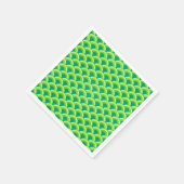 Art Deco Wellenmuster - Jade grün Serviette (Ecke)