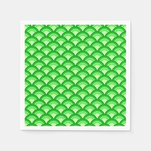 Art Deco Wellenmuster - Jade grün Serviette (Vorderseite)