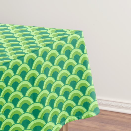 Art Deco Wellenmuster - Jade grün Tischdecke (Beispiel)