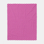 Art Deco Wellenmuster - Magenta und Rosa Fleecedecke (Vorderseite)