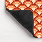 Art-Deco-Wellenmuster - Mandarine orange Mousepad (Ecke)