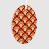 Art-Deco-Wellenmuster - Mandarine orange Ornament (Vorderseite)