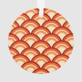 Art-Deco-Wellenmuster - Mandarine orange Ornament (Rückseite)
