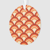 Art-Deco-Wellenmuster - Mandarine orange Ornament (Vorderseite)