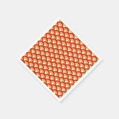 Art-Deco-Wellenmuster - Mandarine orange Serviette (Ecke)