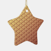 Art-Deco-Wellenmuster - metallisches Kupfer Keramikornament (Rechts)