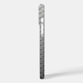 Art Deco Wellenmuster - metallisches Silber Case-Mate iPhone Hülle (Rückseite / Links)