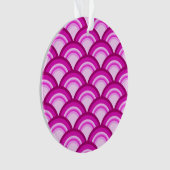 Art-Deco-Wellenmuster - Orchideenfarben Ornament (Vorderseite)