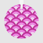 Art-Deco-Wellenmuster - Orchideenfarben Ornament (Rückseite)