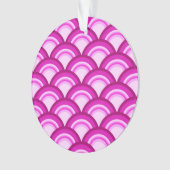 Art-Deco-Wellenmuster - Orchideenfarben Ornament (Vorderseite)