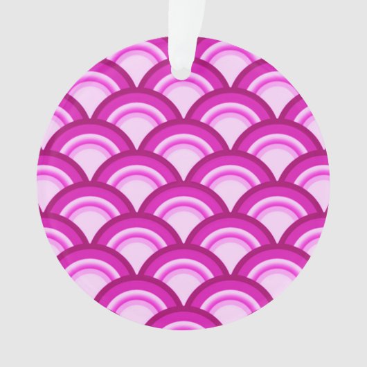 Art-Deco-Wellenmuster - Orchideenfarben Ornament (Vorderseite)
