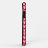 Art Deco-Wellenmuster - rot und fuchsia Case-Mate iPhone Hülle (Hinten/Rechts)