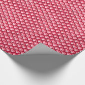 Art Deco-Wellenmuster - rot und fuchsia Geschenkpapier (Ecke)
