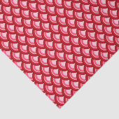 Art Deco-Wellenmuster - rot und fuchsia Seidenpapier (Ausschnitt)