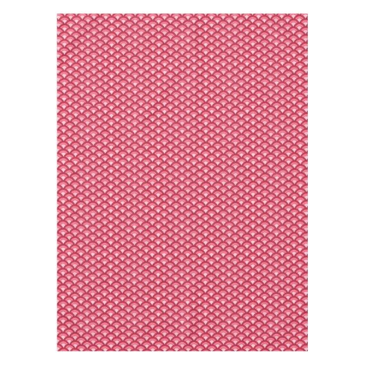 Art Deco-Wellenmuster - rot und fuchsia Tischdecke (Vorderseite)