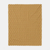 Art-Deco-Wellenmuster - Schokolade und Gelb Fleecedecke (Vorderseite)