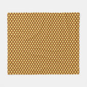 Art-Deco-Wellenmuster - Schokolade und Gelb Fleecedecke (Vorderseite (Horizontal))