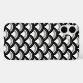Art-Deco-Wellenmuster - Schwarzweiß Case-Mate iPhone Hülle (Rückseite (Horizontal))